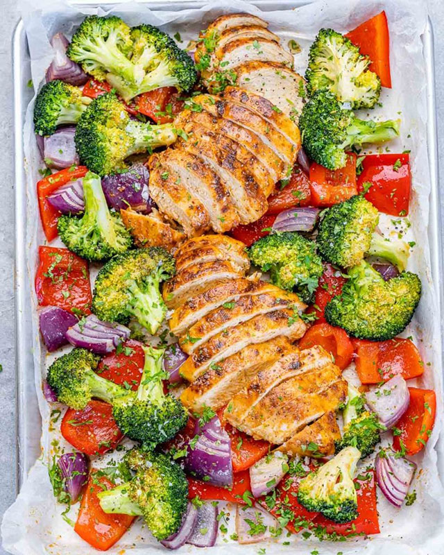 QUICK & EASY ROAST CHICKEN WITH VEGETABLES 1 Sheet pan Chicken and Veggies z